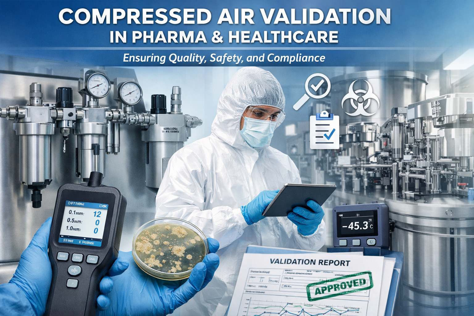 Compressed Air Validation in Pharma & Healthcare | Quality & GMP Compliance